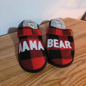 Dearfoam Womens Slippers 9-10 Mountain Western Mama Bear Memory Foam Easy On/Off